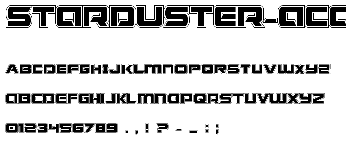Starduster Academy Regular font
