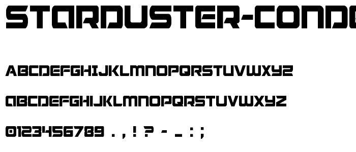 Starduster Condensed font