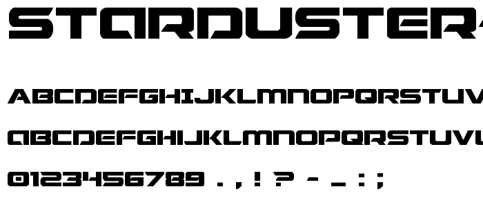 Starduster Expanded font