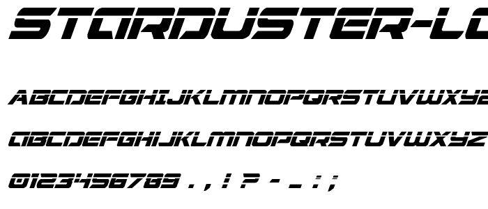Starduster Laser Italic font