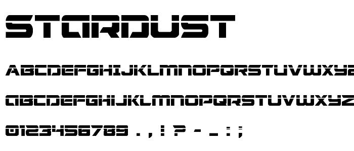 Starduster Laser Regular font