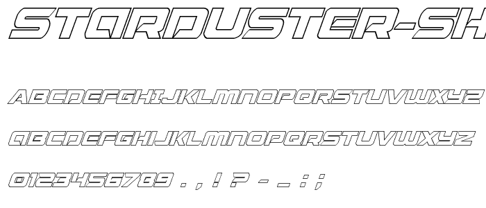 Starduster Shadow Italic font