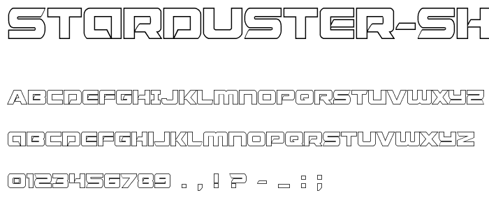 Starduster Shadow Regular font