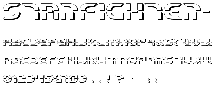 Starfighter Beta 3D font