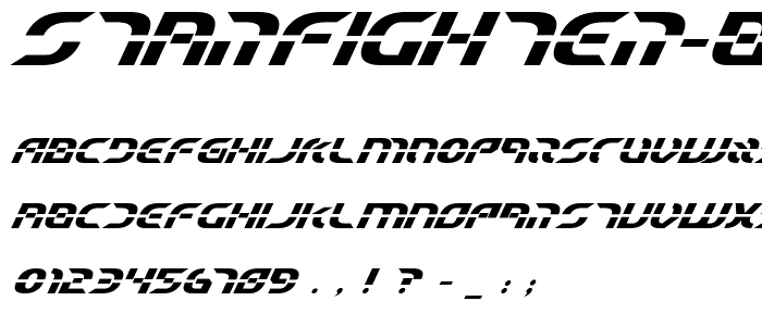 Starfighter Beta Bold Italic font