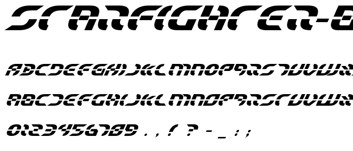 Starfighter Bold Italic font