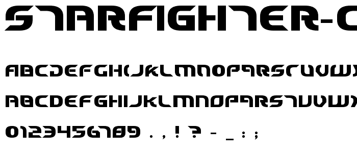 Starfighter Cadet Bold font
