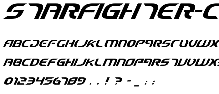Starfighter Cadet Italic font
