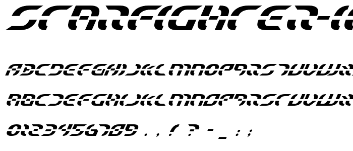 Starfighter Italic font