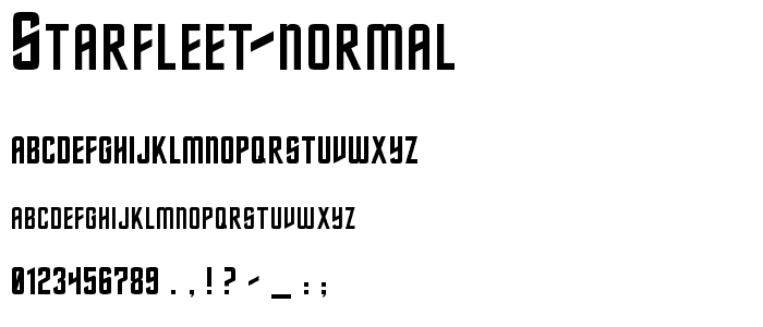 Starfleet Normal font