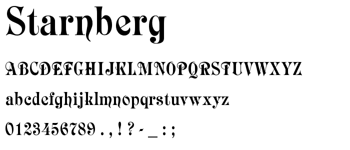 Starnberg font