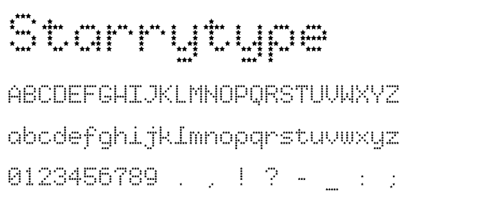 StarryType font