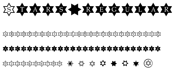 Stars Regular font