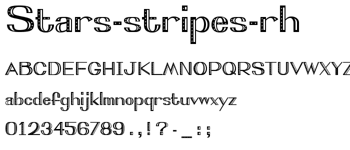 Stars Stripes RH font