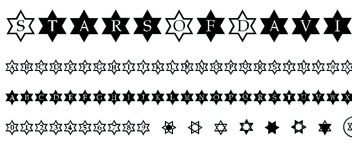 StarsOfDavid font