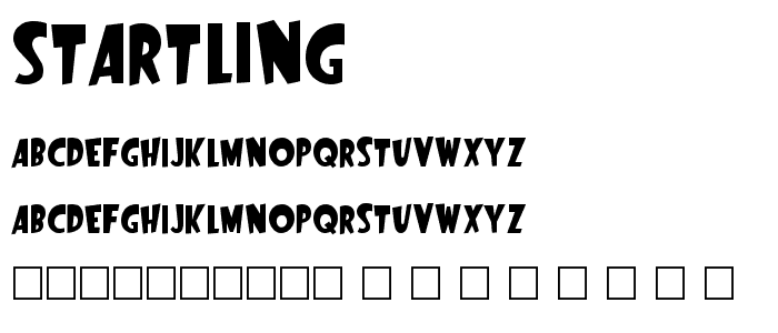 Startling font