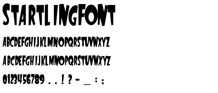 StartlingFont font