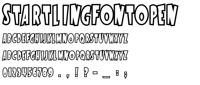 StartlingFontOpen font