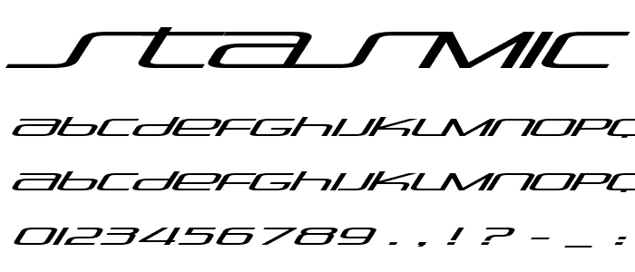 Stasmic font