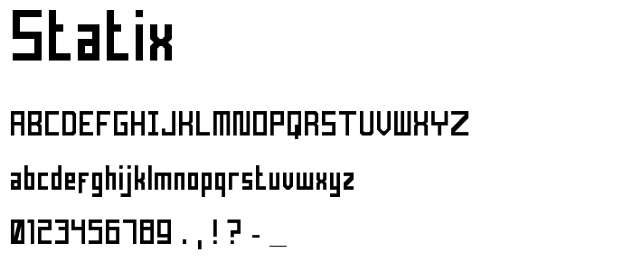 Statix font