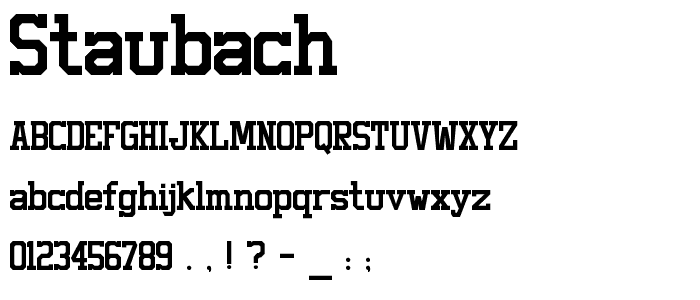 Staubach font
