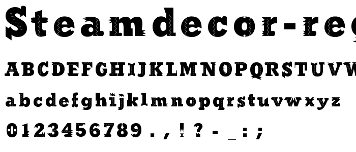 Steamdecor Regular font