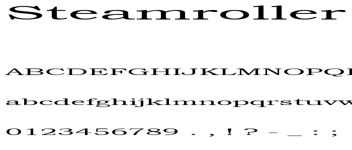 Steamroller font