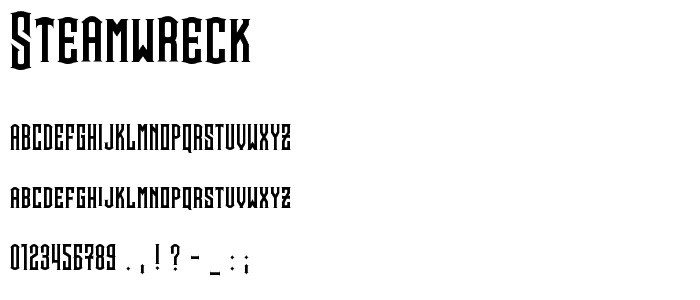 Steamwreck font