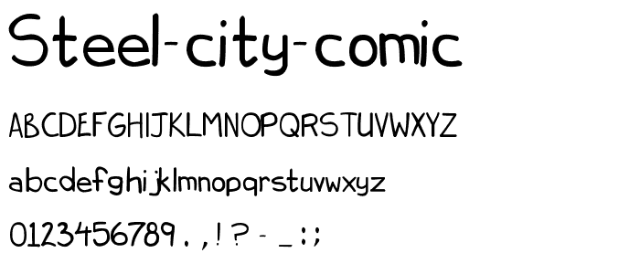 Steel City Comic font