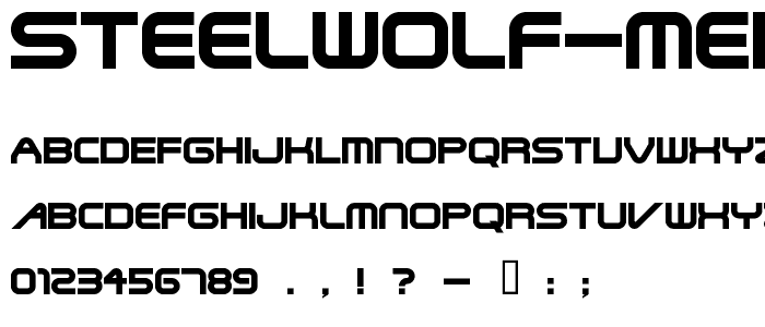 SteelWolf Medium font