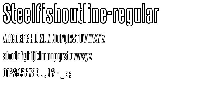 SteelfishOutline Regular font