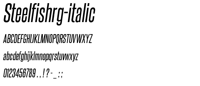 SteelfishRg-Italic font