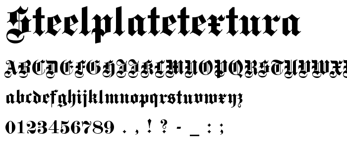 SteelplateTextura font