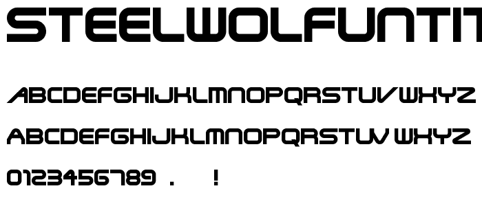 Steelwolfuntitled font