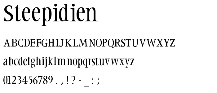 Steepidien font