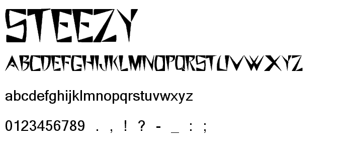 Steezy font