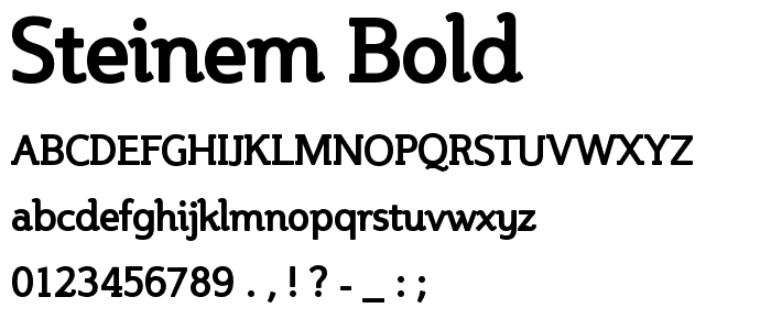 Steinem-Bold font