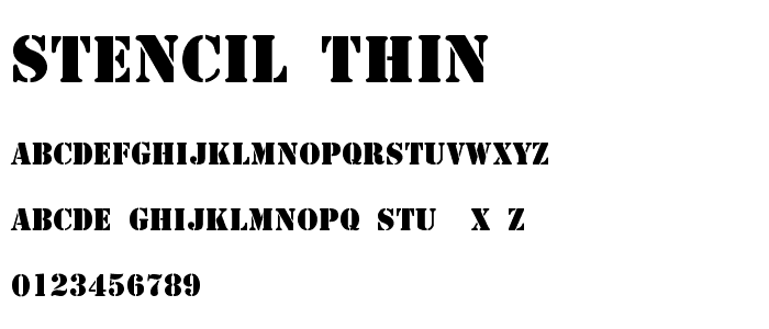Stencil-Thin font