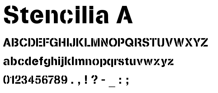 Stencilia-A font