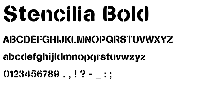Stencilia-Bold font