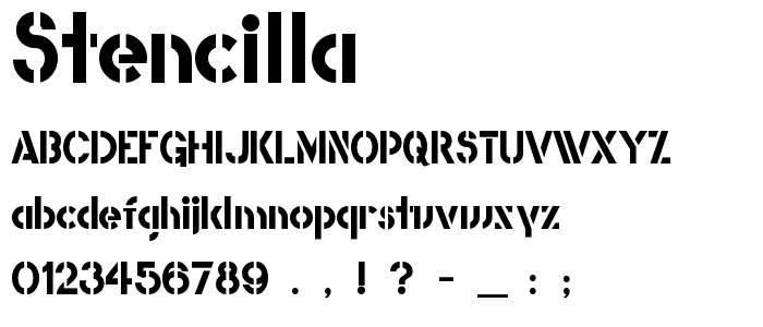 Stencilla font