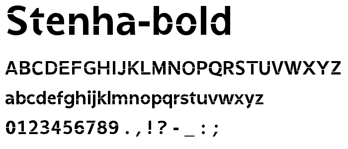Stenha Bold font