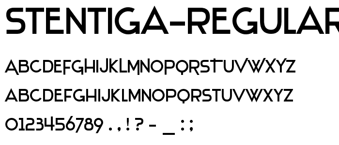 Stentiga-Regular font