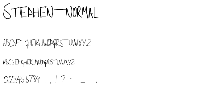 Stephen Normal font