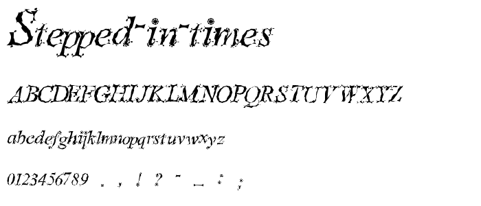Stepped in Times font
