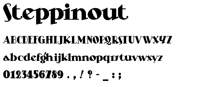 SteppinOut font