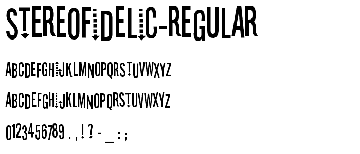 Stereofidelic-Regular font