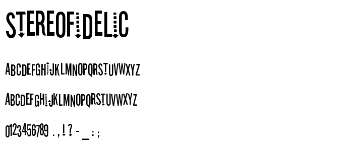 Stereofidelic font