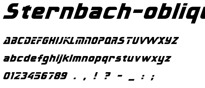 Sternbach Oblique font