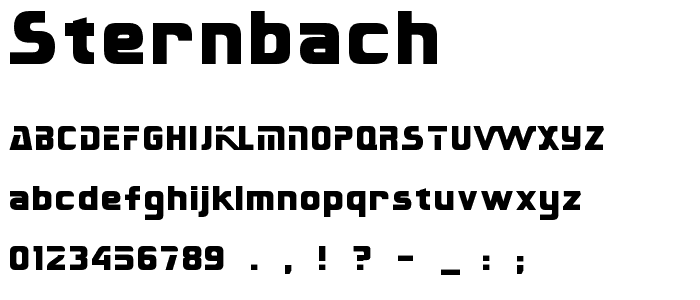 Sternbach font